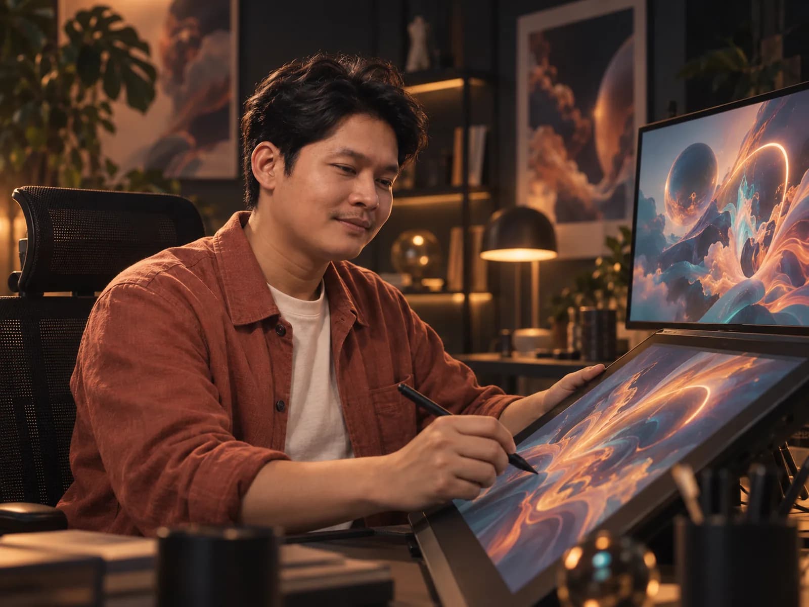 Muhamad Aldi di meja studio